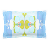 Sea Grape Pillow Sham, French Blue and Chartreuse