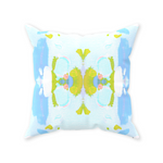 Sea Grape Pillow Sham, French Blue and Chartreuse