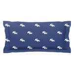 Alligator Pillow Sham, Navy Blue