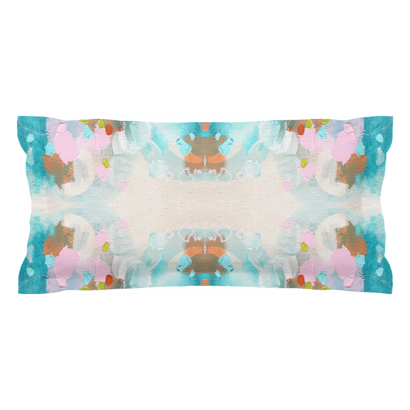 Turquoise Garden Pillow Sham