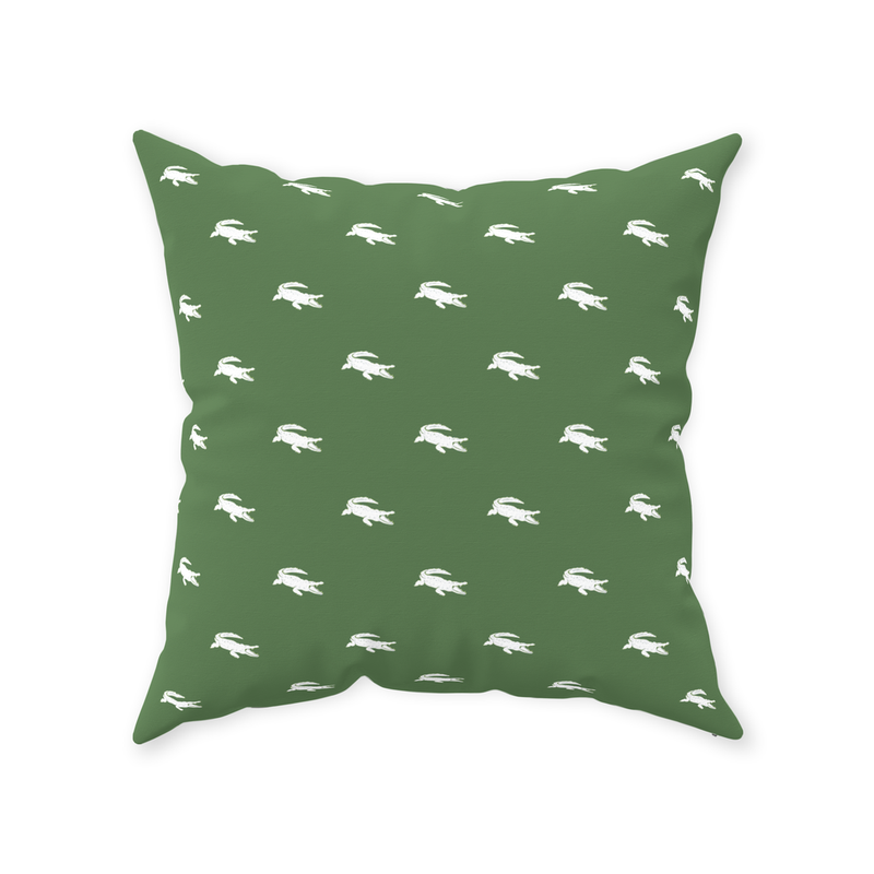 Alligator Pillow Sham, Green