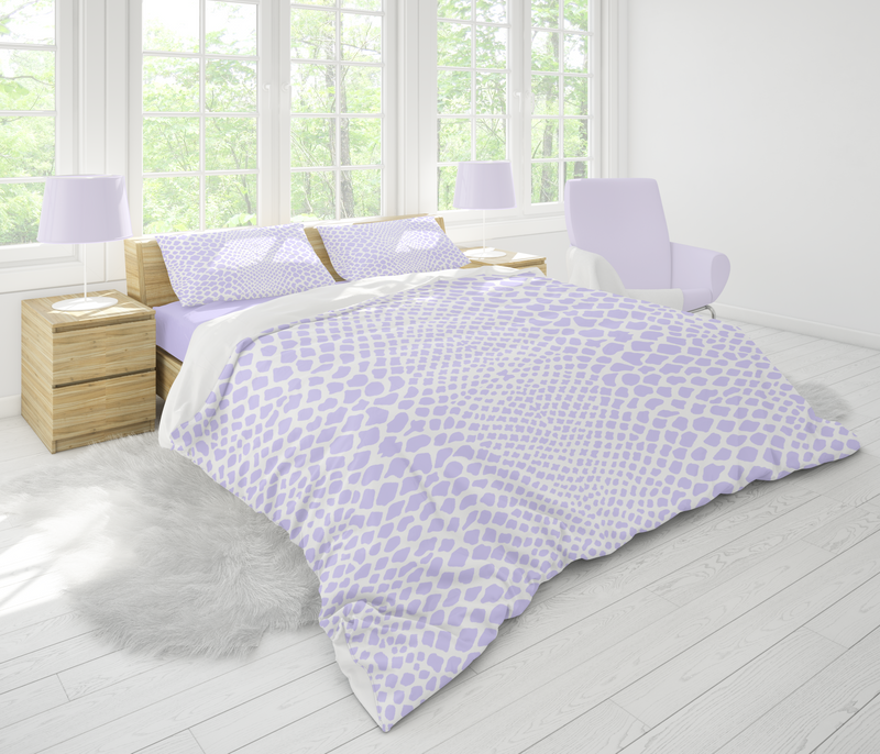 Oxford Pink Crocodile Bedding, Lavender