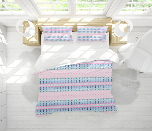 Genevieve Pink Stripe Bedding Collection