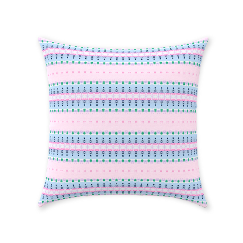 Genevieve Pink Striped Pillow