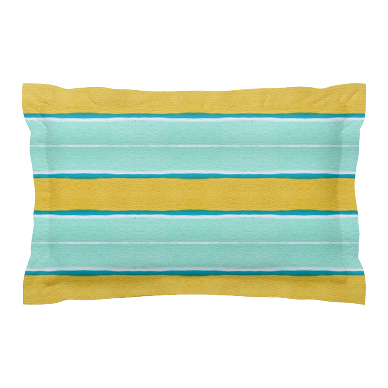 Annie Turquoise and Yellow Stripe Bedding Collection