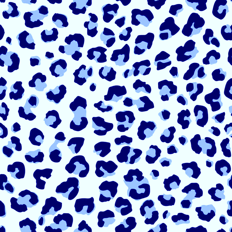 Leopold Leopard Pillow, Navy Blue