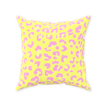 Oxford Pink Kids, Leopold Leopard Pillow in Yellow and Pink