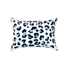 Leopold Leopard Pillow, Black and Blue