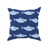 Oxford Pink Shark Pillow, Navy Blue