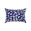 Leopold Leopard Pillow, Navy and White