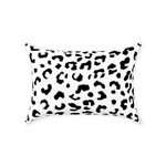 Leopold Leopard Pillow, Black and White