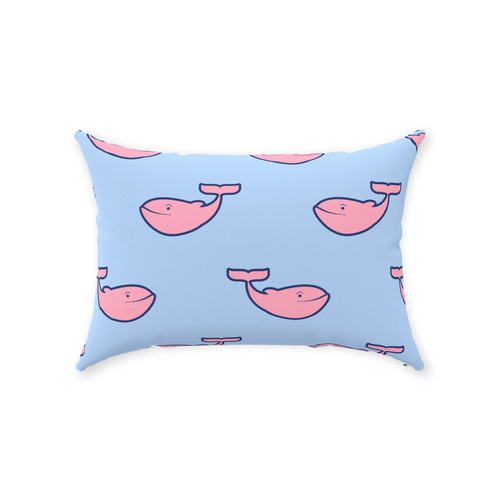 Oxford Pink Whale Tail Pillow