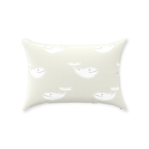 Swiss Coffee Whale Pillow