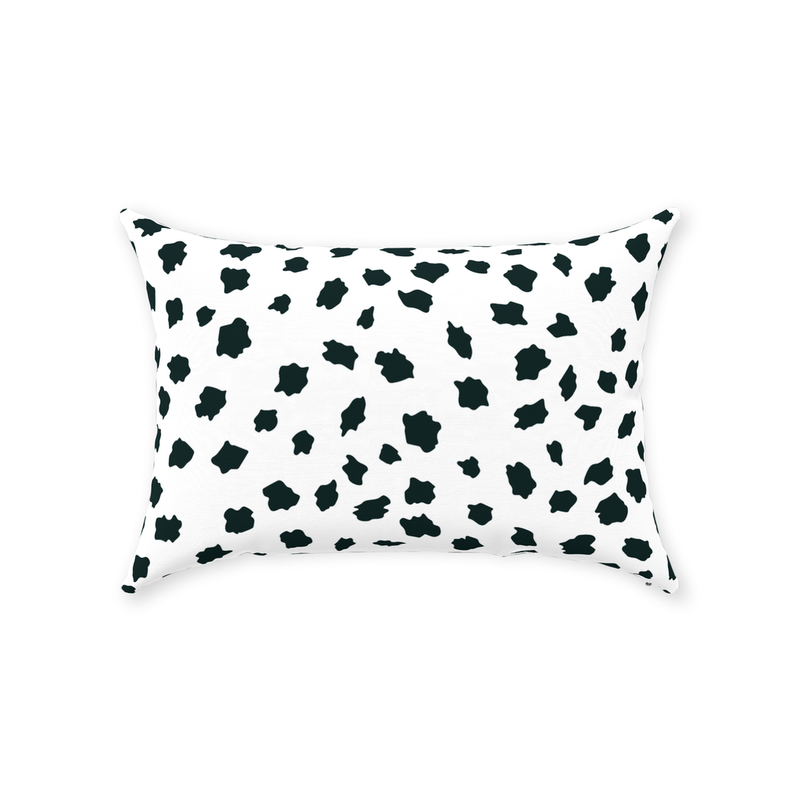 Spotsy Pillow in White and Black