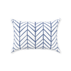 Blue and White Herringbone Pillow