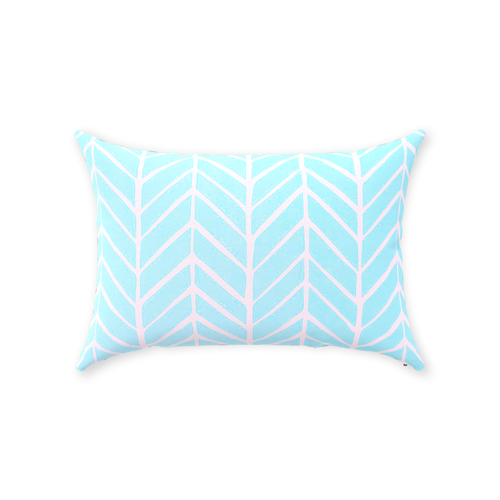 Turquoise Herringbone Pillow