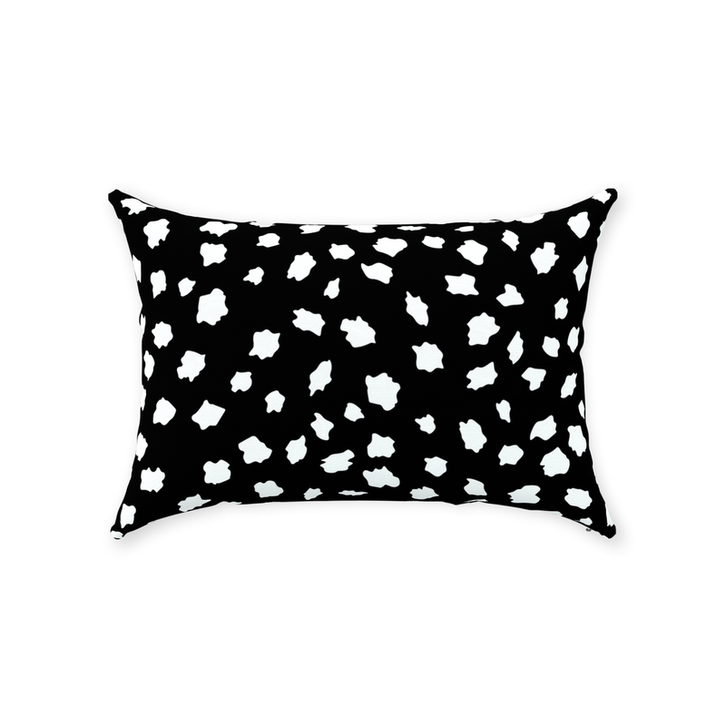 Spotsy Pillow in Black and White