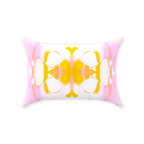 Sea Grape Pillow, Pink and Orange