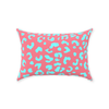 Leopold Leopard Pillow, Coral and Aqua