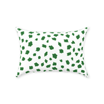 Spotsy Pillow in Green and White