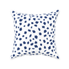 Spotsy Pillow in Navy Blue and White