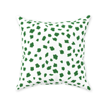 Spotsy Pillow in Green and White