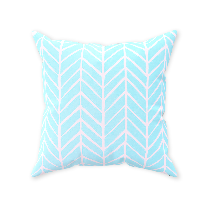 Turquoise Herringbone Pillow