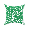 Leopold Leopard Pillow, Green and White