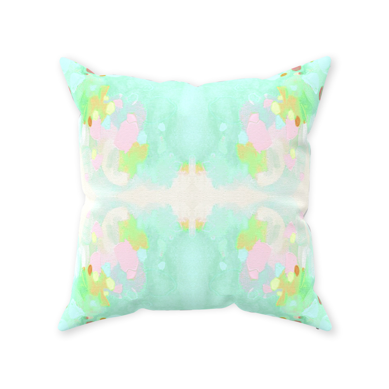 Oxford Pink Selena Pillow in Aqua