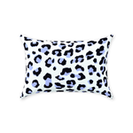 Leopold Leopard Pillow, Black and Purple