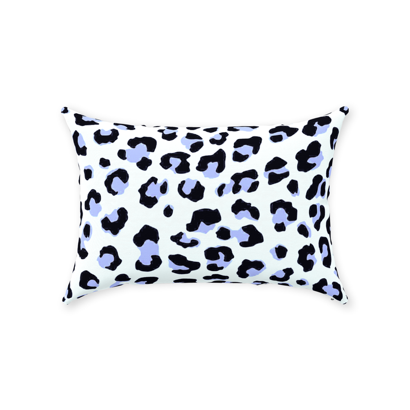 Leopold Leopard Pillow, Black and Purple