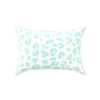 Leopold Leopard Pillow, Aqua