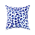 Leopold Leopard Pillow, Navy Blue