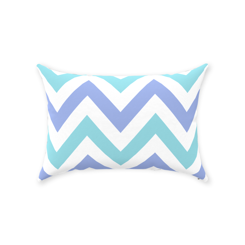 Purple and Aqua Herringbone Pillow