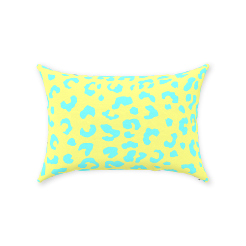 Oxford Pink Kids, Leopold Leopard Pillow in Yellow and Aqua