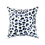 Leopold Leopard Pillow, Black and Purple