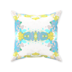 Champagne Garden Blue Pillow