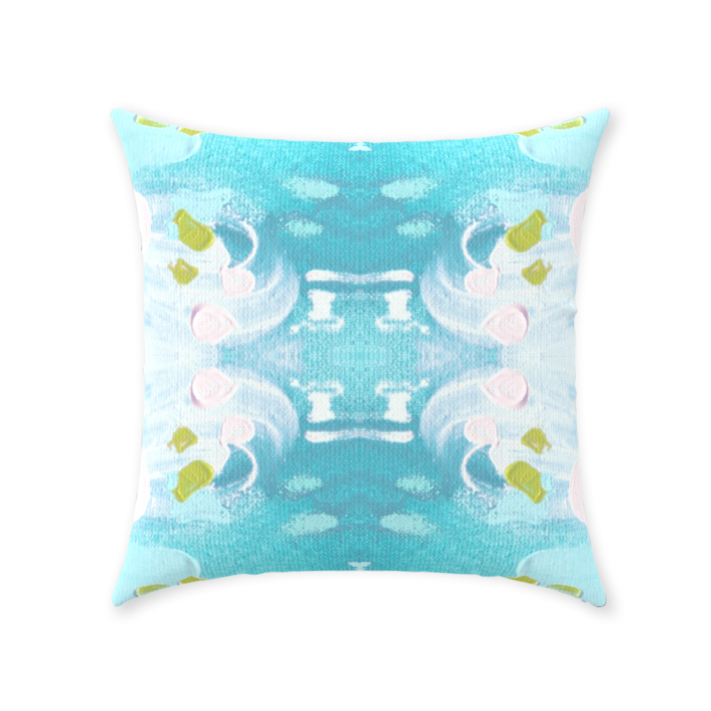 パレオ布  ブルードルフィン柄 Bayside Blue Pillow – Oxford Pink
