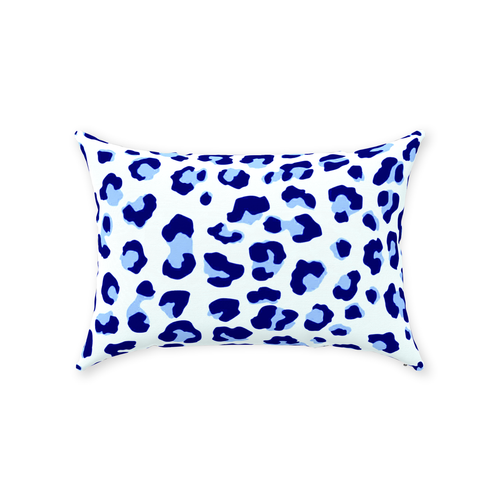 Leopold Leopard Pillow, Navy Blue