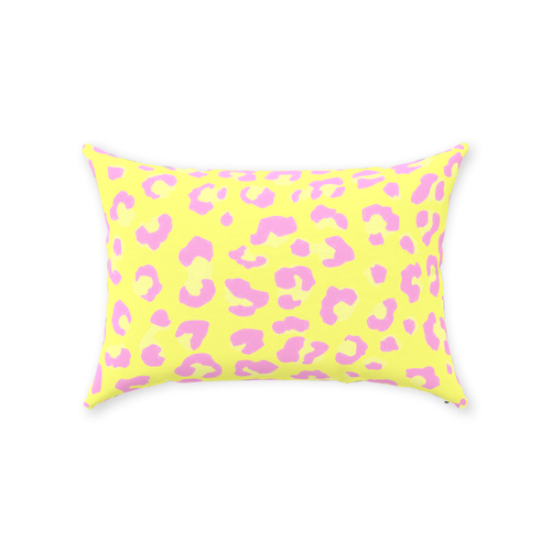 Oxford Pink Kids, Leopold Leopard Pillow in Yellow and Pink