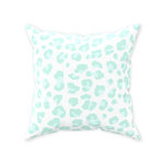 Leopold Leopard Pillow, Aqua