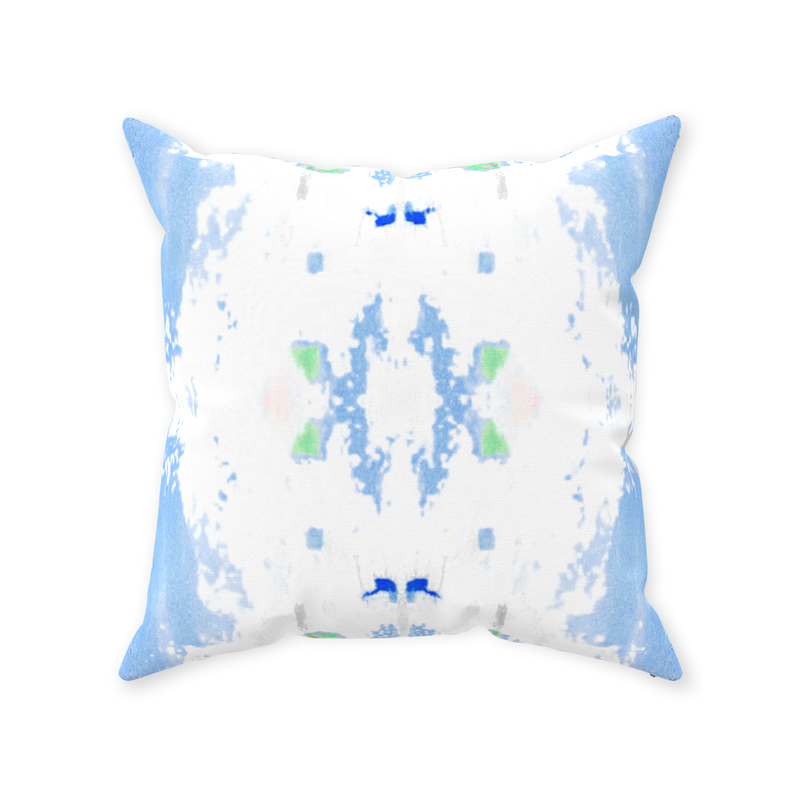 Oxford Pink Penelope Pillow, French Blue