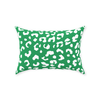 Leopold Leopard Pillow, Green and White