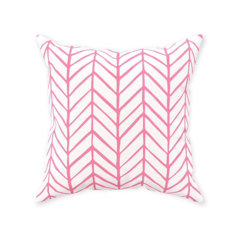 Oxford Pink Herringbone Pillow