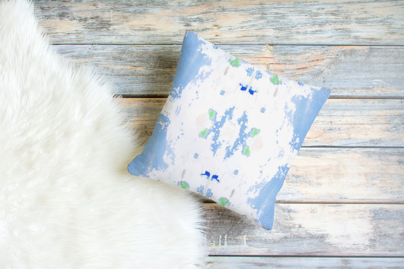 Oxford Pink Penelope Pillow, French Blue