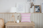 Genevieve Pink Striped Pillow