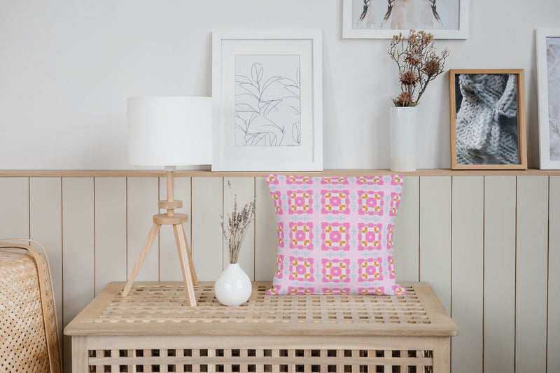 Kips Bay Pink and Orange Pillow