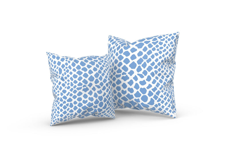 Crocodile Pillow in French Blue