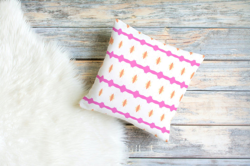 Jobin Pillow, Pink and Orange