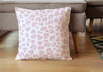 Leopold Leopard Pillow, Blush Pink